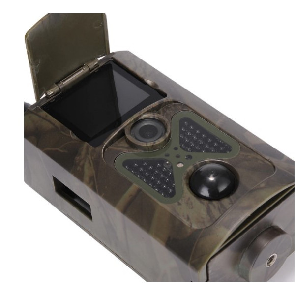 Фотопастка Suntek HC 550M/G з дальністю 25 м, кутом огляду 120°, датчиком руху, GSM модулем 3G, нічною зйомкою та можливістю запису фото і відео.