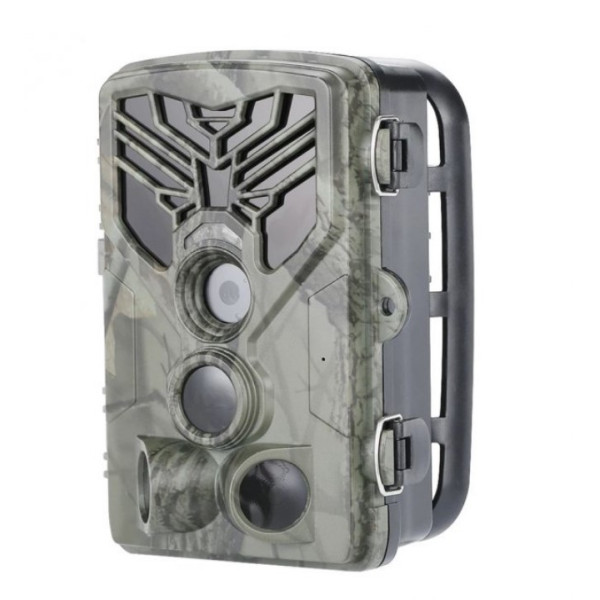 Фотопастка Suntek HC-810A з датчиком руху та нічним зніманням, огляд 120°, дальність 20 м, захист IP65. Камера для охорони території.