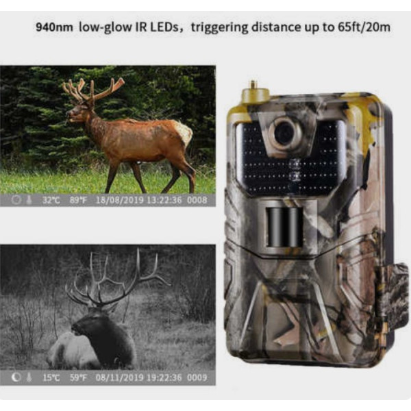 Фотопастка Suntek HC 900M з кутом огляду 120°, GSM модуль G2, нічна зйомка та датчик руху.