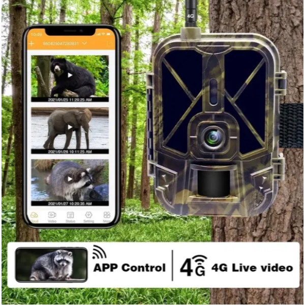 Фотоловушка HC940 LTE PRO з передачею даних, акумулятор 10000mAh, 4G та APP, відео 4K, фото 30MP