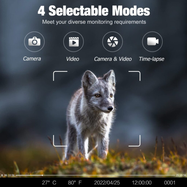 Фотопастка Suntek HC-940M-LI: нічна зйомка, GSM-модуль, датчик руху, захист IP65, дистанція 25 м