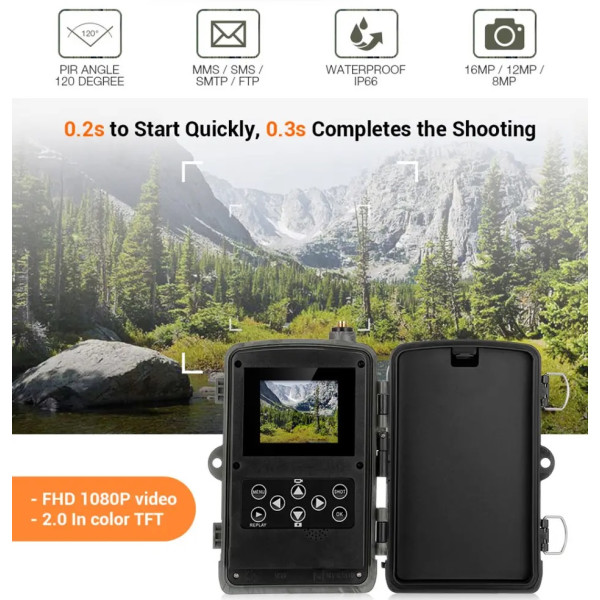 Фотопастка Suntek WiFi 801 Pro - Камера для спостереження з WiFi