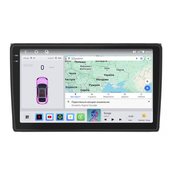 Штатная магнитола Lesko для Audi A4 II (B6) 2000-2006 экран 9" 4/64 QLED CarPlay 4G Wi-Fi GPS 360 Prime