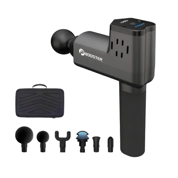 Перкусійний масажер Booster T для м'язів і тригерних точок, 6 насадок, акумулятор 2000 мАг