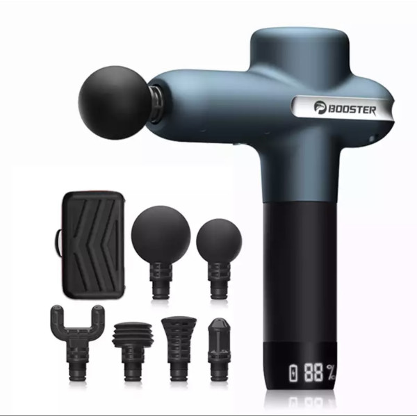Професійний перкусійний масажер Booster Lightsaber U1 (24v) – синій масажний пістолет для відновлення та релаксації