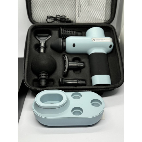 Портативний перкусійний масажер Booster Lightsaber Mini Green з подарунковим кейсом