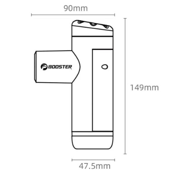 Перкусійний масажний пістолет Booster Mini X-01 (12V) – ефективний масаж для глибокого розслаблення