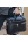 Шкіряна чоловіча сумка для ноутбука та документів чорна 39x28x8,  портфель для паперів, чорний