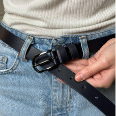 Ремінь шкіряний чорного кольору