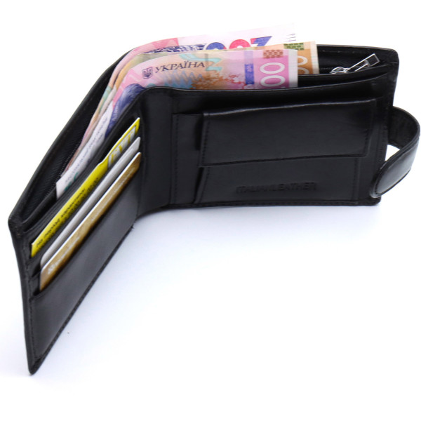 Чоловіче портмоне з натуральної шкіри ST Leather В104 Чорний