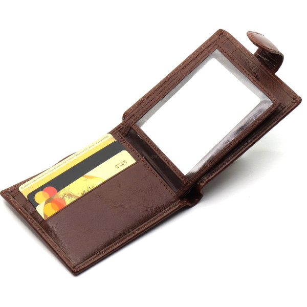 Стильне шкіряне чоловіче портмоне ST Leather В103 Коричневий