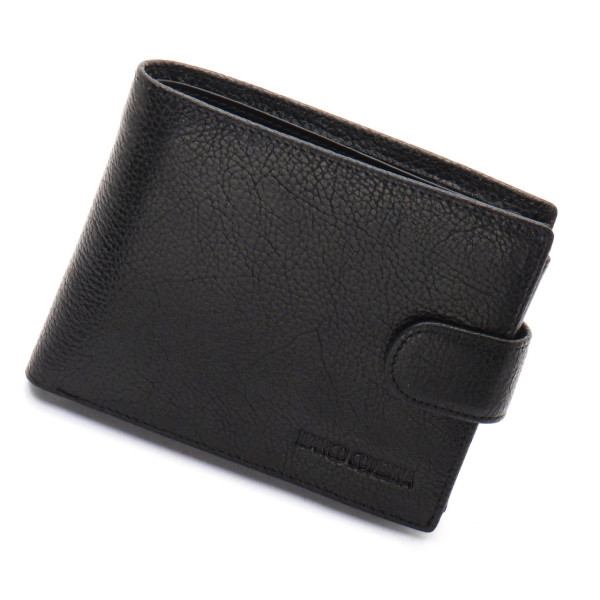 Чорне шкіряне портмоне з відділом для документів Marco Coverna MCBK10-805