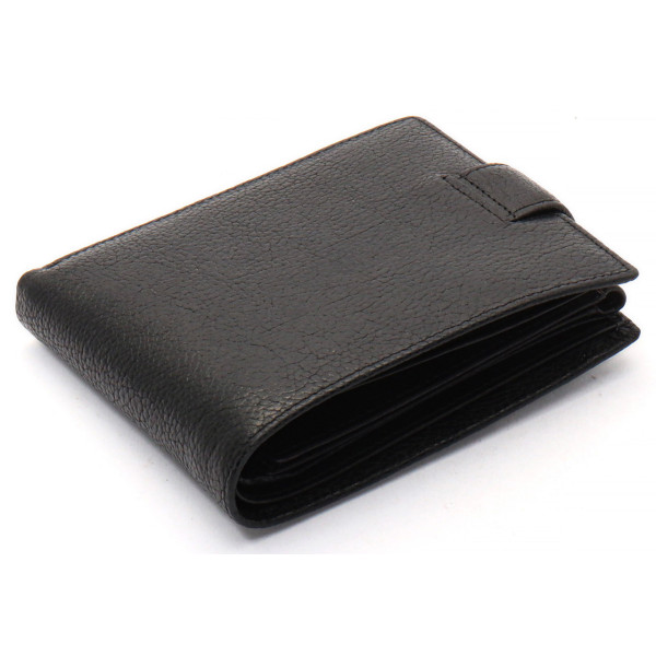 Чорне шкіряне портмоне з відділом для документів Marco Coverna MCBK10-805