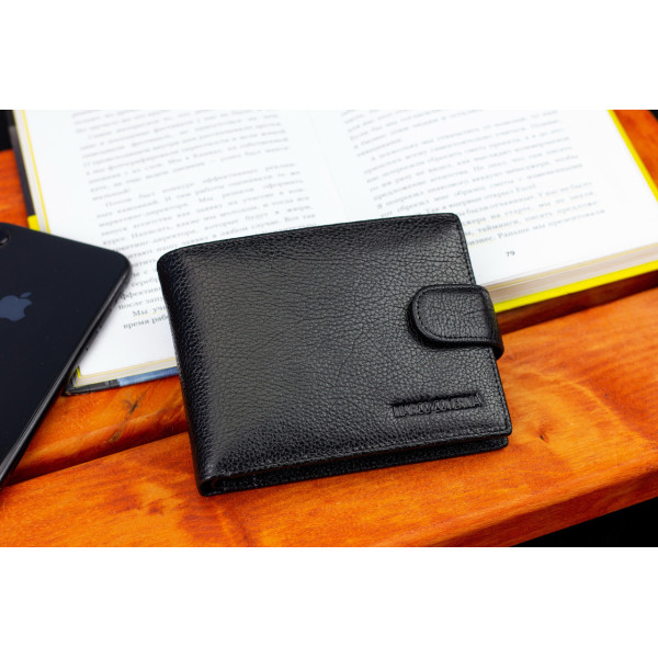 Чорне шкіряне портмоне з відділом для документів Marco Coverna MCBK10-805