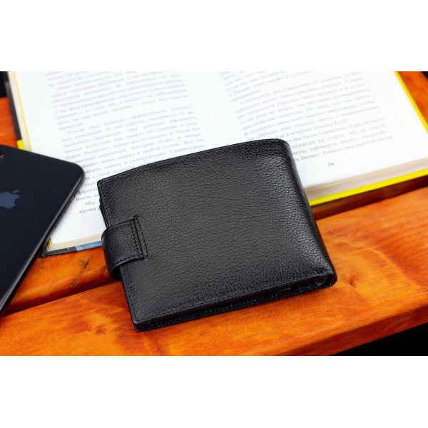 Чорне шкіряне портмоне з відділом для документів Marco Coverna MCBK10-805