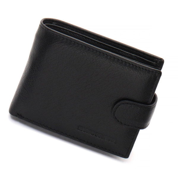 Чорне чоловіче портмоне з натуральної шкіри із візитницею Marco Coverna MC-2057-1