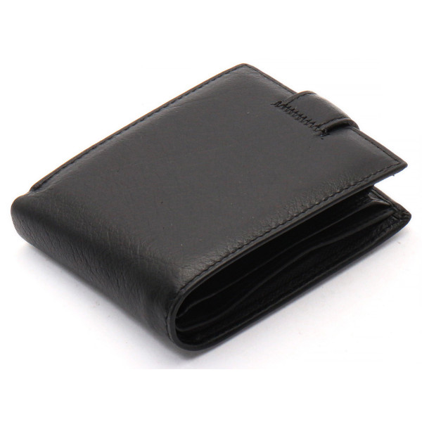 Чорне чоловіче портмоне з натуральної шкіри із візитницею Marco Coverna MC-2057-1