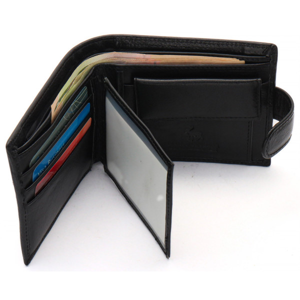 Чорне класичне портмоне з натуральної шкіри Marco Coverna MC-2003Н-1