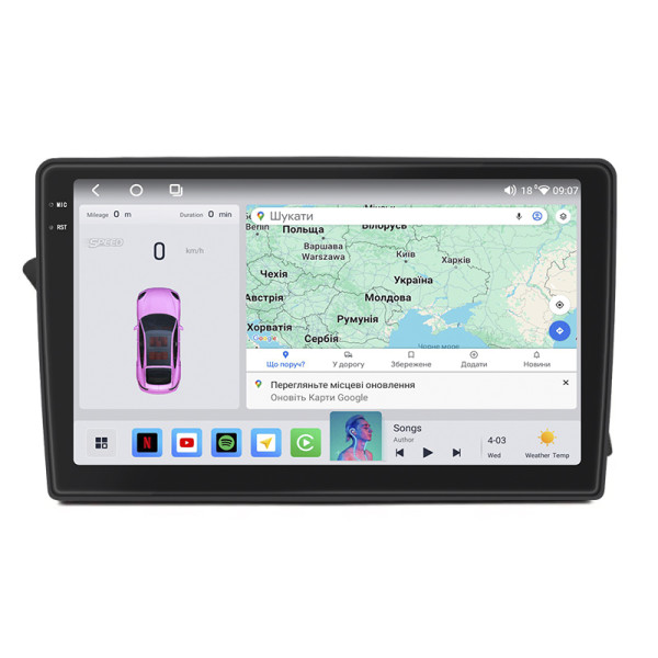 Штатная магнитола Lesko для Audi A4 IV (B8) Рестайлинг 2011-2015 экран 9" 4/64 QLED CarPlay 4G Wi-Fi GPS 360 Prime