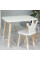 Стіл прямокутний 46х60х45 і стілець корона 26.5х26х25, столик та стільчик для хлопчика, білий