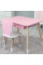 Стіл прямокутний з шухлядою 46х60х45 і стілець медвежа 26.5х26х25, столик та стільчик для дитячої кімнати, рожевий з білим