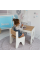 Стільчик в дитячу кімнату 55×37×33 дитячий зручний стілець для ігор, білий з деревом