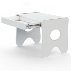 Зручний столик у дитячу кімнату 70×45×51, дитячий ігральний стіл із ящиком, білий