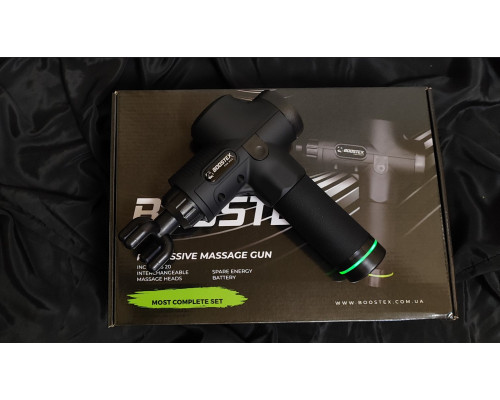 Безкоштовна доставка. Ударний перкусійний масажер Boostex (massage gun) 30 режимів, 21 насадка, батарея