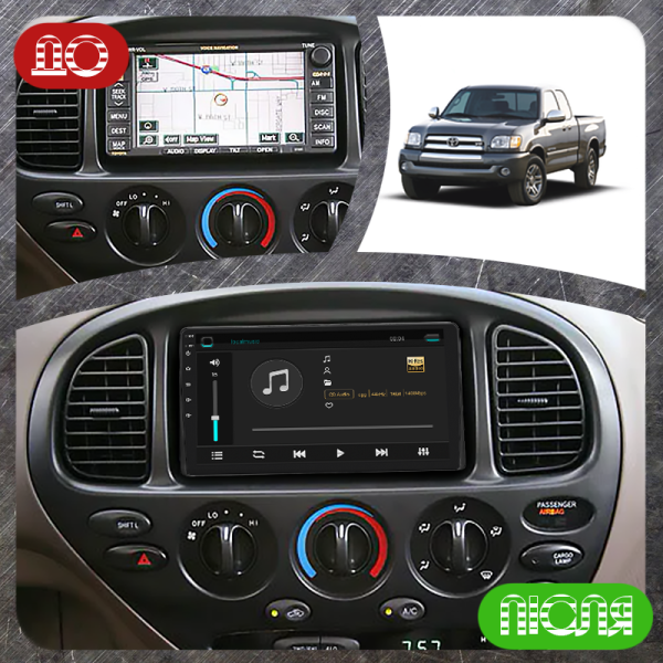 Штатная магнитола Lesko для Toyota Tundra I Рестайлинг 2002-2006 экран 9" 4/32Gb 4G Wi-Fi GPS Top