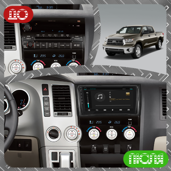 Штатная магнитола Lesko для Toyota Tundra II 2007-2013 экран 9" 4/32Gb 4G Wi-Fi GPS Top