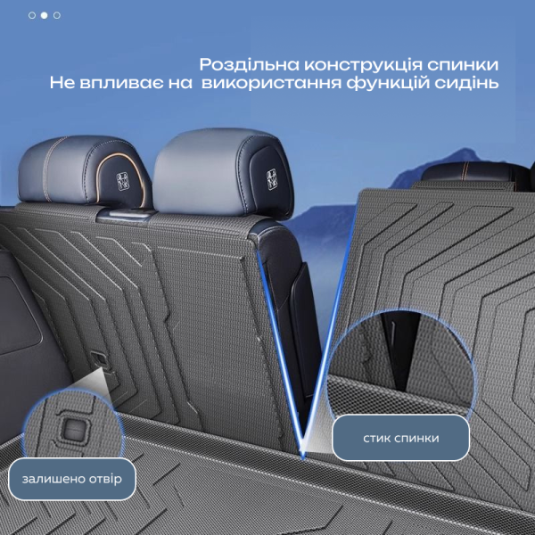 Защитная накладка BYD Song Plus 2024+ в багажник на задние спинки сидений