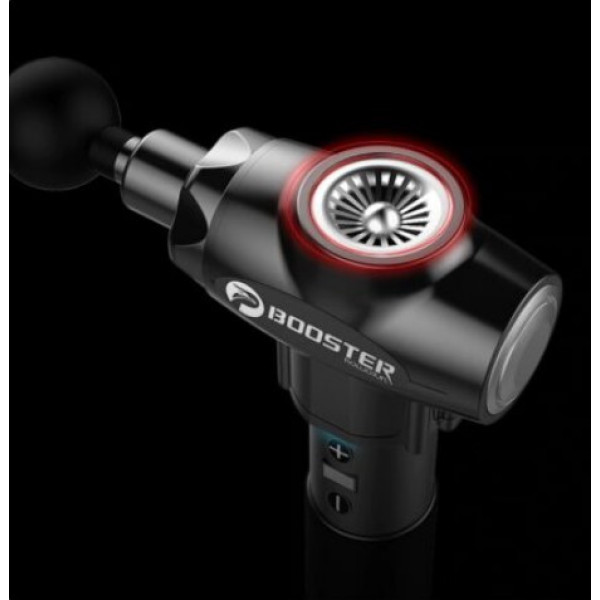 Професійний перкусійний масажер для м'язів Booster E (24V) Чорний — ударний пістолет для зняття напруги та болю.