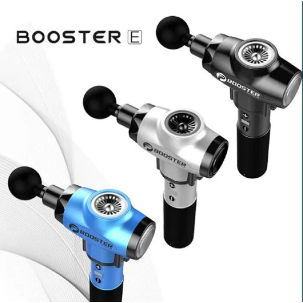Професійний перкусійний масажер для м'язів Booster E (24V) Чорний — ударний пістолет для зняття напруги та болю.