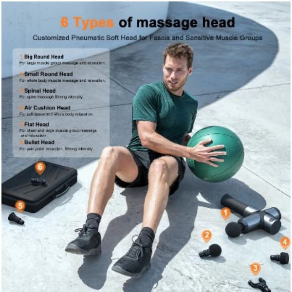 Професійний перкусійний масажер Booster Pro 3 для зняття м'язового болю та відновлення після фізичних навантажень