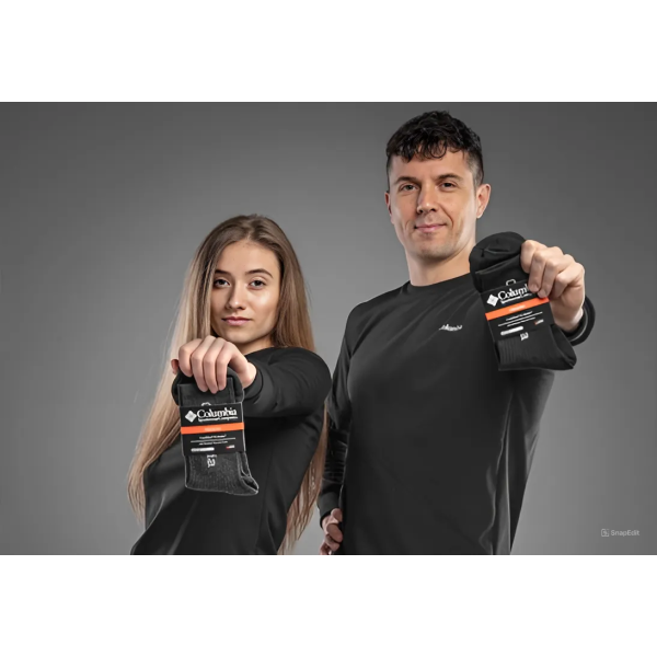 Чоловіча термобілизна Columbia тепла для повсякденного носіння та активного відпочинку, чорна Только 2 дня до конца распродажи