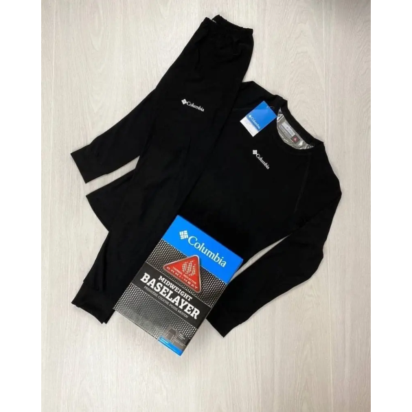 Жіноча термобілизна Columbia зимова OMNI-HEAT / Комплект термоодежі для спорту та холоду, чорний колір Последний шанс 2 дня акции