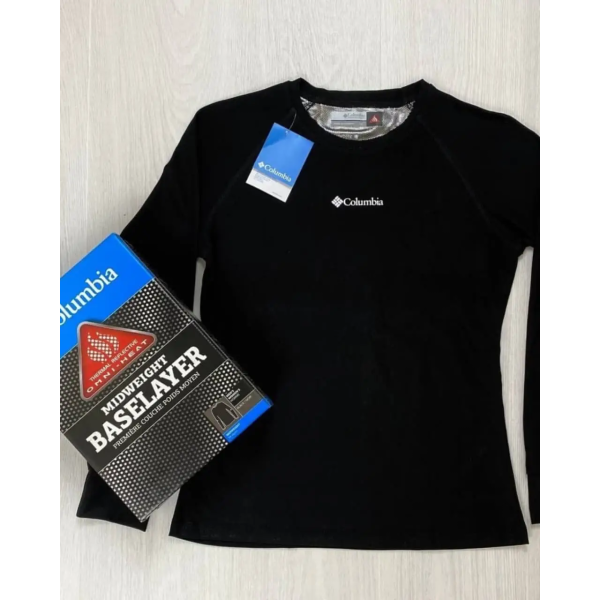 Жіноча термобілизна Columbia зимова OMNI-HEAT / Комплект термоодежі для спорту та холоду, чорний колір Последний шанс 2 дня акции