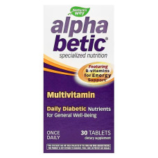 Мультивітаміни для діабетиків, Alpha Betic® Multivitamin, Nature's Way, один раз на день, 30 таблеток
