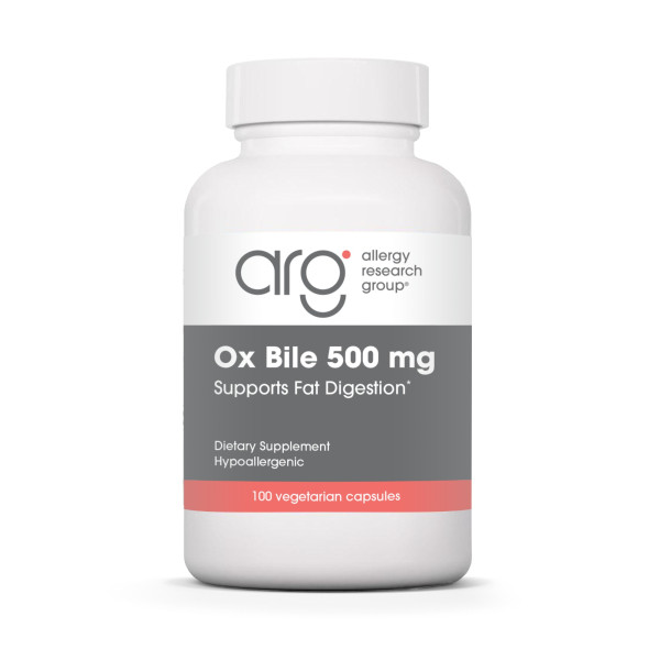 Екстракт бичачої жовчі (Ox Bile), Allergy Research, 500 мг, 100 капсул
