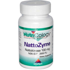 НаттоЗім, NattoZyme, Nutricology, 180 гелевих капсул