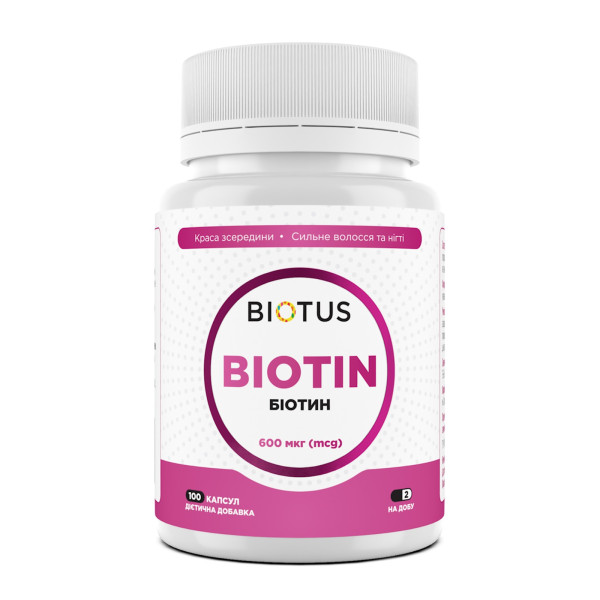 Біотин, Biotin, Biotus, 600 мкг, 100 таблеток