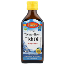Риб'ячий жир вищої якості, The Very Finest Fish Oil, Carlson, норвезький, лимон, 1600 мг, 200 мл