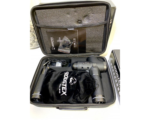 Ударний масажер тригерних точок Boostex PRO MАХ-30 режимів +20 насадок + запасна батарея 2500am/h + кейс у подарунок