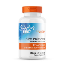 Со Пальметто, Saw Palmetto, Doctor's Best, екстракт, 320 мг, 60 гелевих капсул