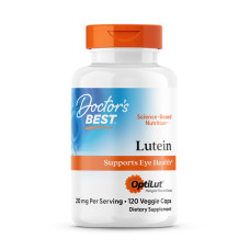 Лютеїн, Lutein with OptiLut, Doctors Best, 20 мг, 120 веганських капсул (10 мг у капсулі)