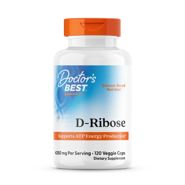 D-рибоза, D-Ribose with BioEnergy Ribose, Doctor's Best, з BioEnergy Ribose, 850 мг, 120 веганських капсул (170 мг у капсулі)