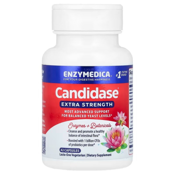Протикандидний засіб, Candidase, Extra Strength, Enzymedica, 42 капсули