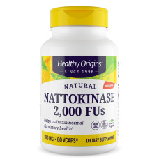 Наттокіназа, Nattokinase 2,000 FU's, Healthy Origins, 100 мг, 60 капсул