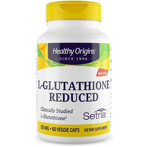 Глутатіон, L-Glutathione, Healthy Origins, Setria, знижений, 250 мг, 60 капсул