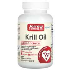 Масло криля, Krill Oil, Jarrow Formulas, 300 мг, 120 гелевих капсул